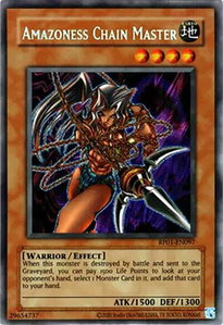Amazoness Chain Master - Retro Pack (2020 Date Reprint) (RP01) #RP01-EN097 - Secret Rare YuGiOh Trading Card