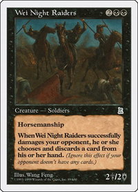 Wei Night Raiders - Portal Three Kingdoms (PTK) #89 - Uncommon Magic: The Gathering Trading Card