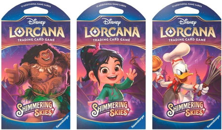 Disney Lorcana: Shimmering Skies Sleeved Booster Pack Art Bundle [Set of 3] - Shimmering Skies Disney Lorcana trading card