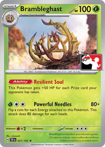Brambleghast - Prize Pack Series Cards #021/162 - Rare Pokémon Trading Card