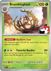 Brambleghast - Prize Pack Series Cards  #021/162 - Rare Pokémon Trading Card