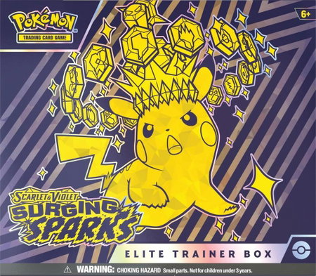 Surging Sparks Elite Trainer Box trading card from SV08: Surging Sparks Surging Sparks Elite Trainer Box - SV08: Surging Sparks Pokémon trading card