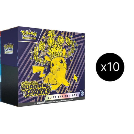 Surging Sparks Elite Trainer Box Case - SV08: Surging Sparks Pokémon trading card