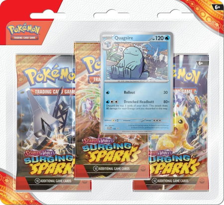 Surging Sparks 3 Pack Blisters [Quagsire] - SV08: Surging Sparks Pokémon trading card