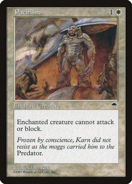 Pacifism - Tempest Magic: The Gathering trading card
