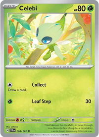 Celebi - SV07: Stellar Crown (SCR) #004/142 - Uncommon Pokémon Trading Card