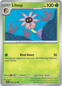 Lileep - 005/142 - SV07: Stellar Crown (SCR) #005/142 - Common Pokémon Trading Card