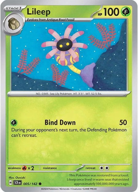 Lileep - 005/142 - SV07: Stellar Crown Pokémon trading card