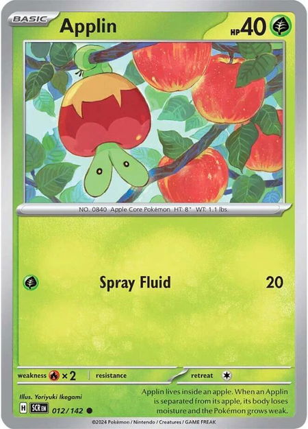 Applin - SV07: Stellar Crown Pokémon trading card