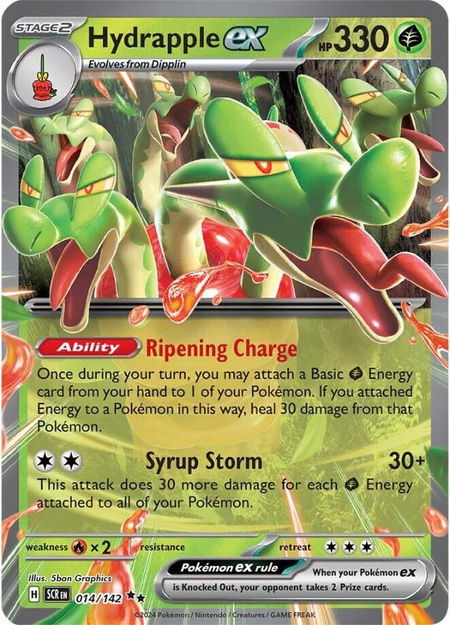 Hydrapple ex - 014/142 - SV07: Stellar Crown Pokémon trading card