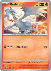 Reshiram - SV07: Stellar Crown (SCR) #022/142 - Uncommon Pokémon Trading Card