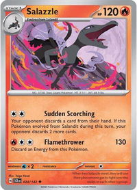 Salazzle - SV07: Stellar Crown (SCR) #024/142 - Uncommon Pokémon Trading Card