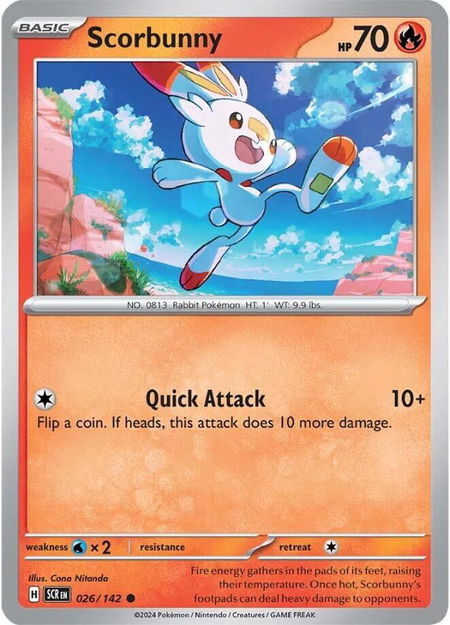 Scorbunny - SV07: Stellar Crown Pokémon trading card