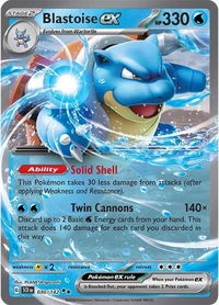 Blastoise ex - SV07: Stellar Crown (SCR) #030/142 - Double Rare Pokémon Trading Card