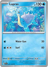Lapras - SV07: Stellar Crown (SCR) #031/142 - Uncommon Pokémon Trading Card