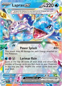 Lapras ex - 032/142 - SV07: Stellar Crown (SCR) #032/142 - Double Rare Pokémon Trading Card