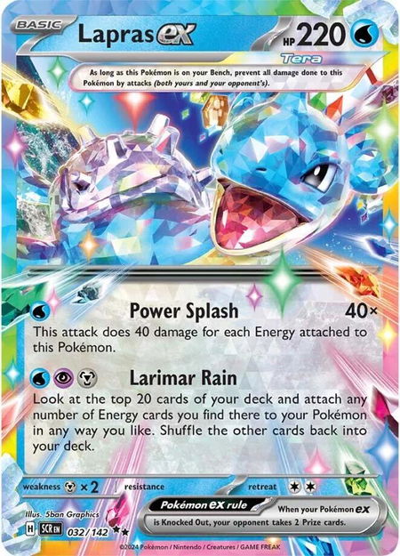 Lapras ex - 032/142 - SV07: Stellar Crown Pokémon trading card