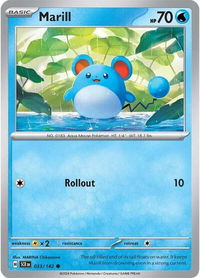 Marill - SV07: Stellar Crown (SCR) #033/142 - Common Pokémon Trading Card