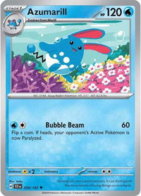 Azumarill - SV07: Stellar Crown (SCR) #034/142 - Uncommon Pokémon Trading Card