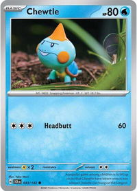 Chewtle - SV07: Stellar Crown (SCR) #043/142 - Common Pokémon Trading Card