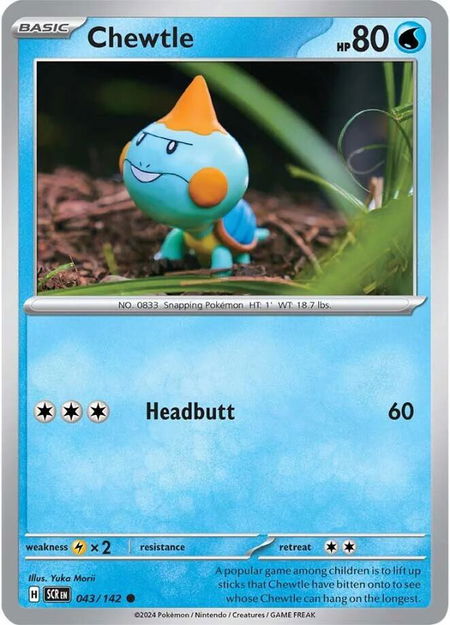 Chewtle - SV07: Stellar Crown Pokémon trading card