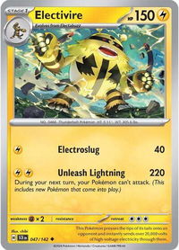 Electivire - SV07: Stellar Crown (SCR) #047/142 - Uncommon Pokémon Trading Card