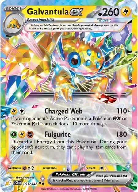 Galvantula ex - 051/142 - SV07: Stellar Crown Pokémon trading card