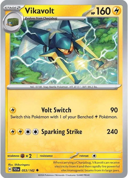 Vikavolt - SV07: Stellar Crown Pokémon trading card