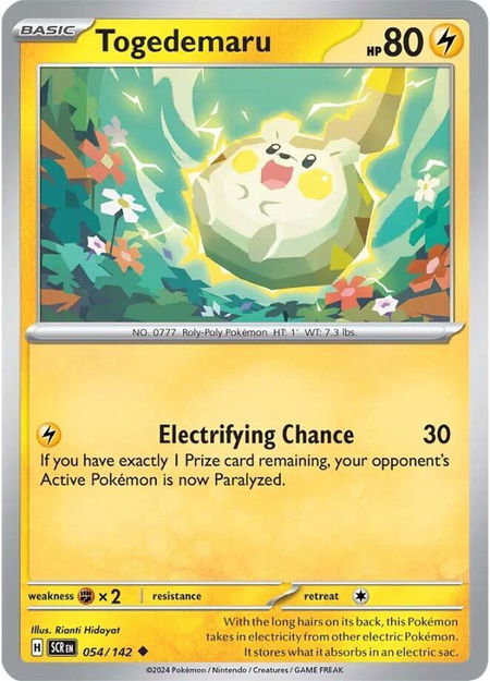 Togedemaru - SV07: Stellar Crown Pokémon trading card