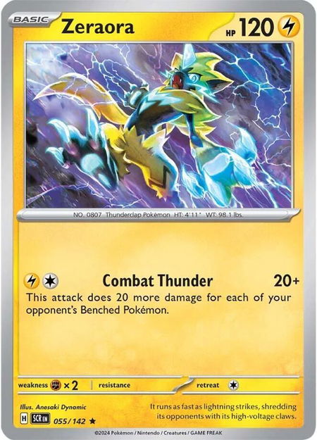 Zeraora - 055/142 - SV07: Stellar Crown Pokémon trading card