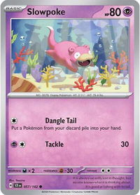 Slowpoke - SV07: Stellar Crown (SCR) #057/142 - Common Pokémon Trading Card