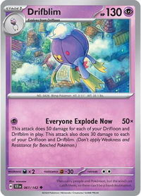 Drifblim - SV07: Stellar Crown (SCR) #061/142 - Uncommon Pokémon Trading Card