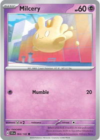 Milcery - 064/142 - SV07: Stellar Crown (SCR) #064/142 - Common Pokémon Trading Card