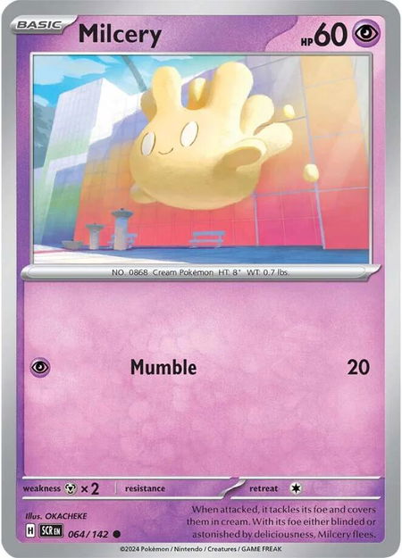 Milcery - 064/142 - SV07: Stellar Crown Pokémon trading card
