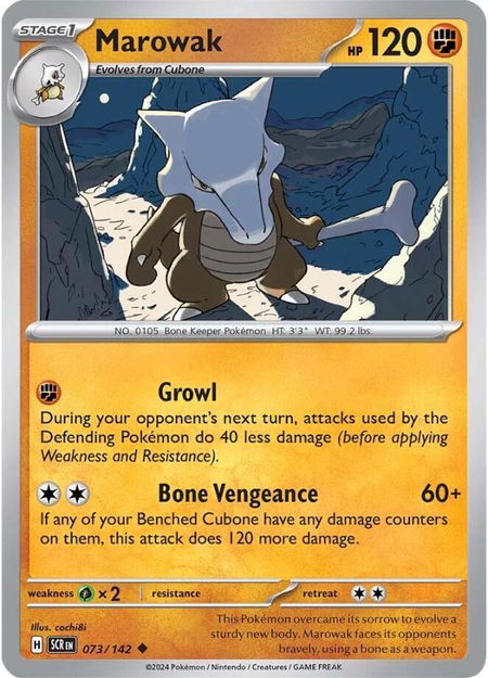 Marowak - SV07: Stellar Crown Pokémon trading card