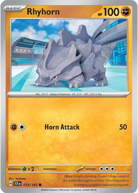 Rhyhorn - SV07: Stellar Crown Pokémon trading card