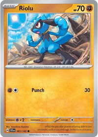 Riolu - SV07: Stellar Crown (SCR) #081/142 - Common Pokémon Trading Card
