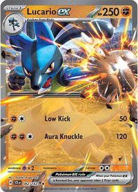 Lucario ex - SV07: Stellar Crown (SCR) #082/142 - Double Rare Pokémon Trading Card