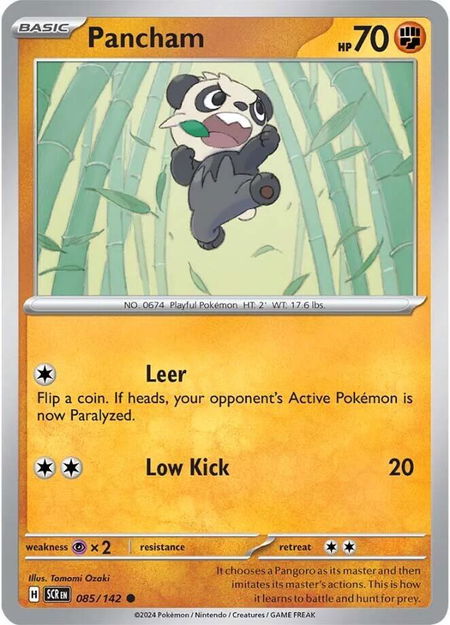 Pancham - SV07: Stellar Crown Pokémon trading card