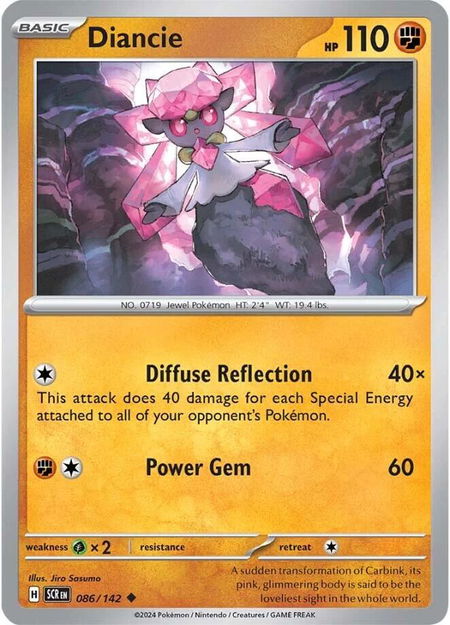 Diancie - SV07: Stellar Crown Pokémon trading card