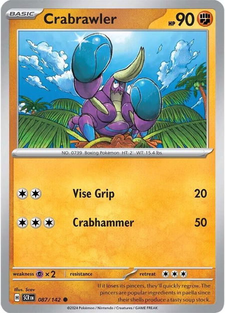 Crabrawler - SV07: Stellar Crown Pokémon trading card