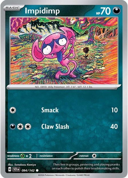 Impidimp - SV07: Stellar Crown Pokémon trading card