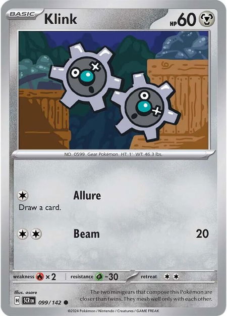 Klink - SV07: Stellar Crown Pokémon trading card