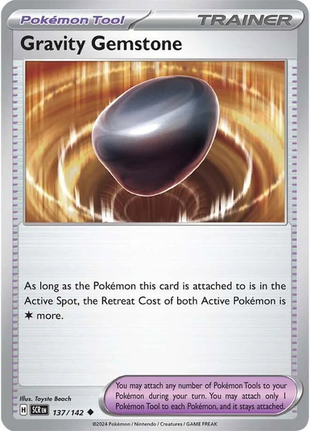 Gravity Gemstone trading card from SV07: Stellar Crown Gravity Gemstone - SV07: Stellar Crown Pokémon trading card