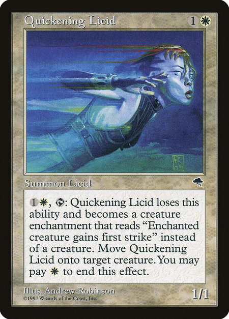 Quickening Licid - Tempest Magic: The Gathering trading card