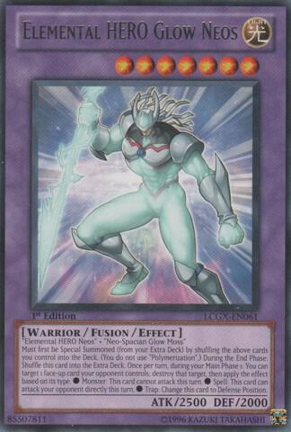 Elemental HERO Glow Neos trading card from Legendary Collection 2 Elemental HERO Glow Neos - Legendary Collection 2 YuGiOh trading card