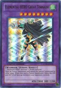 Elemental HERO Great Tornado - Legendary Collection 2 (LC02) #LC02-EN010 - Ultra Rare YuGiOh Trading Card