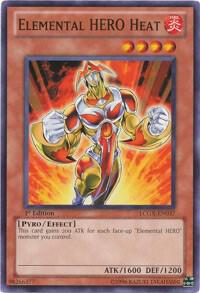 Elemental HERO Heat trading card from Legendary Collection 2 Elemental HERO Heat - Legendary Collection 2 YuGiOh trading card