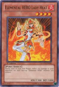 Elemental HERO Lady Heat trading card from Legendary Collection 2 Elemental HERO Lady Heat - Legendary Collection 2 YuGiOh trading card
