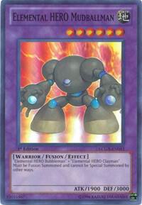 Elemental HERO Mudballman trading card from Legendary Collection 2 Elemental HERO Mudballman - Legendary Collection 2 YuGiOh trading card